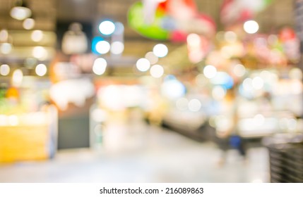 Supermarket Store Blur Background With Bokeh