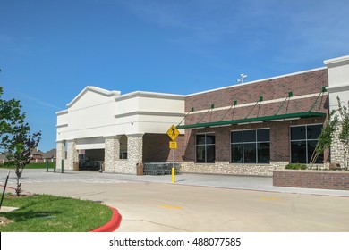 Supermarket in suburban area