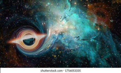 Supermassive black hole. Elements of this image furnished by NASA.