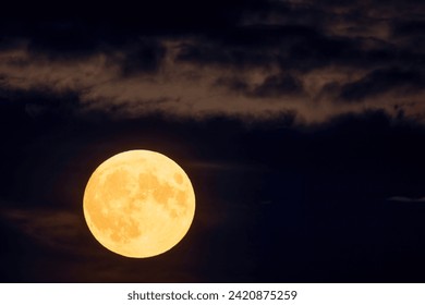 Supermoon, full moon that nearly coincides with perigee, the closest that the Moon comes to the Earth in its elliptic orbit. - Powered by Shutterstock