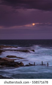 The Supermoon That Occurred On November 14 2016 At Mahon Rock Pool In Maroubra, Australia