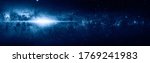 Supernova explosion in the center of galaxy "Elements of this image furnished by NASA "