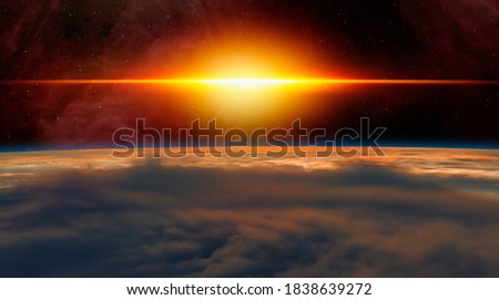 Supernova explosion in the center of galaxy 