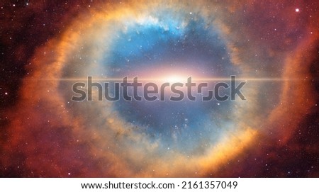 Supernova explosion in the center of galaxy 