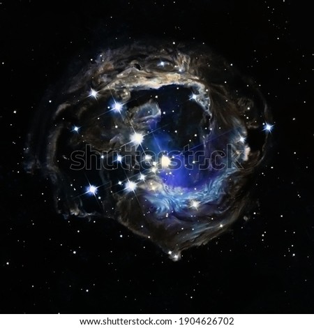 Supernova Explosion, Supernova Core pulsar neutron star. Elements of this image furnished by NASA. Retouched image. 