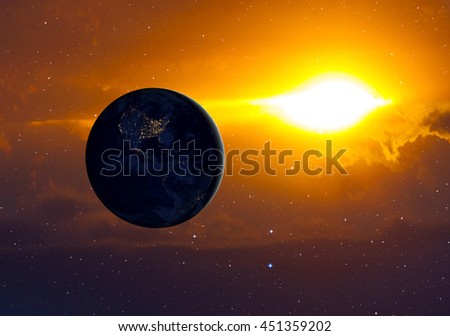 supernova explosion in the space