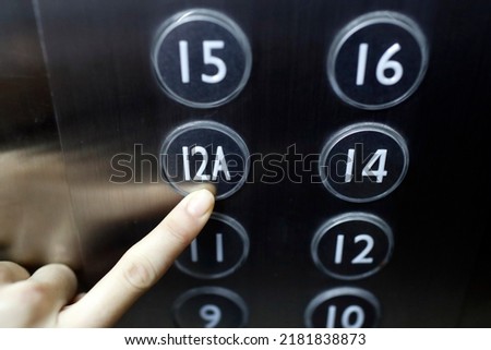 Superstition. 13 th floor missing in a new building apartment. Lift. Vung Tau. Vietnam. 