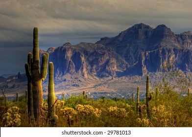 Superstition Mountains East Of Phoenix, AZ.