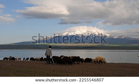 Suphan Mountain and Sodali Lake - Bitlis - TURKEY Stock photo © 