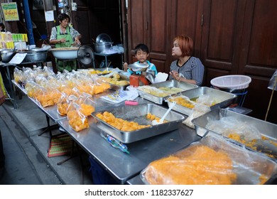 Suphanburi/Thailand - Oct 22, 2017 : Samchuk market is a 100 year old traditional market