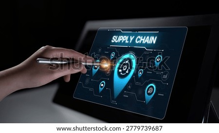 Supply chain processes with data-driven logistics, transportation, and distribution. enhances operations. Supply chain improves efficiency. Supply chain integrates logistics and delivery. Spline