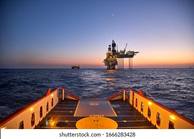 Supply Vessel Going For Cargo Operations For Oil Production Plant.
Dynamic Positioning Vessel Going For Cargo Operations For Jack Up Rig.
