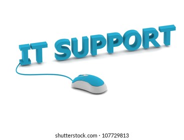 IT Support And Computer Mouse