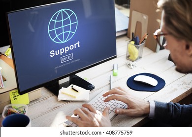 Support Global Business Software Homepage Concept