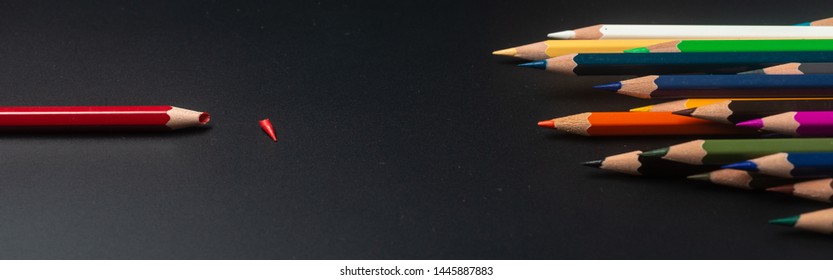 Support Group, Intervention - Still Life Conceptual - Color Pencils On Isolated Backround, Shallow Depth Of Field