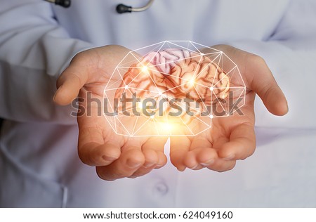 Support healthy of the brain concept design.