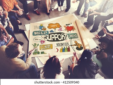 Support Help Humanitarian Advice Collaboration Concept