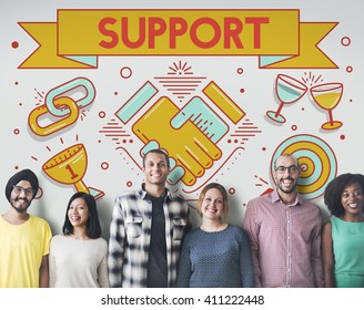 Support Helping Advice Collaboration Concept