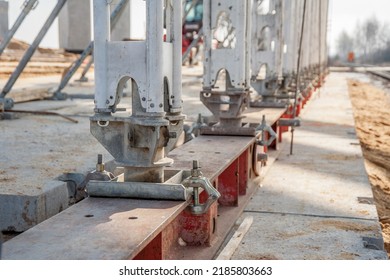 Support Scaffolding System At Bridge Construction
