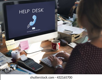 Support Service Information Help Desk Concept