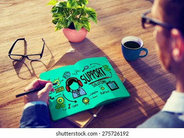 Support Solution Advice Help Quality Care Team Concept