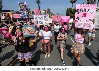 Supporters Of Pop Star Britney Spears Take Part In Rally On The Day Of A Conservatorship Case Hearing At Stanley Mosk Courthouse In Los Angeles, Sept. 29, 2021.