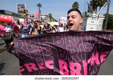 Supporters Of Pop Star Britney Spears Take Part In Rally On The Day Of A Conservatorship Case Hearing At Stanley Mosk Courthouse In Los Angeles, Sept. 29, 2021.