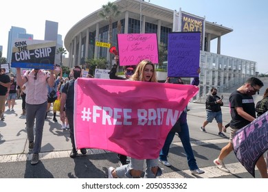 Supporters Of Pop Star Britney Spears Take Part In Rally On The Day Of A Conservatorship Case Hearing At Stanley Mosk Courthouse In Los Angeles, Sept. 29, 2021.