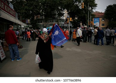 Supporters Of Ruling The Justice And Development Party (AKP) Gather To Take Part In Election Rally  In Istanbul, Turkey On June 3, 2015