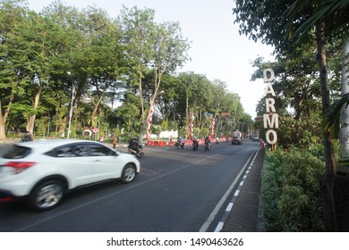 Surabaya, East Java / Indonesia - August 22 2019: Darmo Street of Surabaya