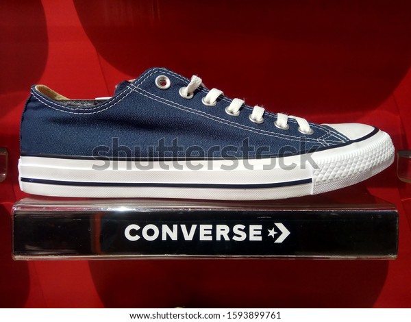 Surabaya,\
Indonesia - 18/12/2019 : one type of Converse Shoes All Star,\
Converse sneakers for sell in shoe\
stores
