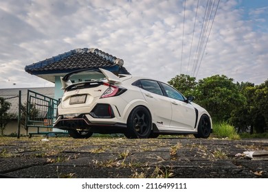 Surakarta Indonesia April 25 2021 Honda Civic Type R From Rear View