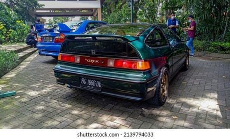 Surakarta Indonesia January 31 2021 Green Honda CR-X In A Car Meet