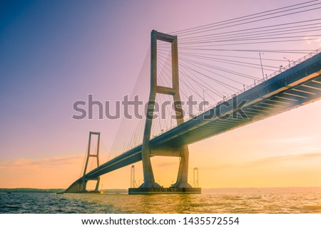 suramadu bridge, surabaya, east java, indonesia.