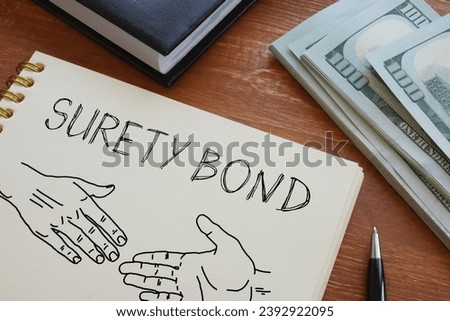 Surety bond is shown using a text