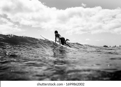 Surf Girl Longboard Waves Surfing