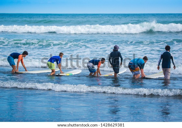 Surf Lessons Beginners Costa Rica Surfing Stock Photo Edit