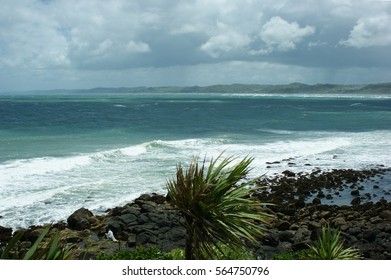 The Surf Is Up At Ngarunui Beach, Raglan New Zealand