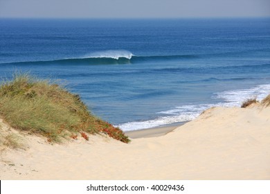 Surf Spot With Empty Lineup, Agucadoura, Portugal