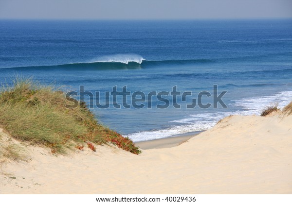 Surf Spot Empty Lineup Agucadoura Portugal Stock Photo Edit