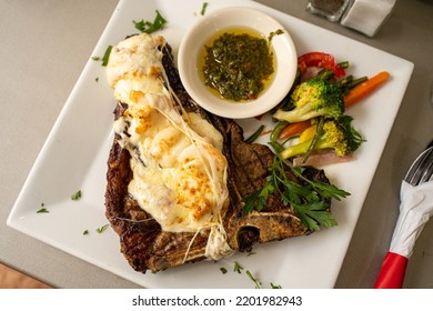 Surf And Turf Beef Bbq Ribs T Bone Steak Cheese Shrimps Lobster Chop