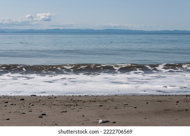 Surf Waves At Dungeness Spit, Olympic Peninsula, WA, USA