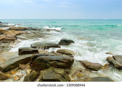 Surf, Waves, Gout, Ko Samet  Is A Small Island In The Eastern Gulf Coast