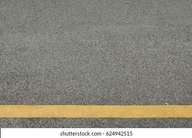 Surface Background Of Roadway And Yellow Line With Blank Space