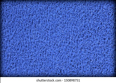  Surface of blue rubber swimming pool mat 