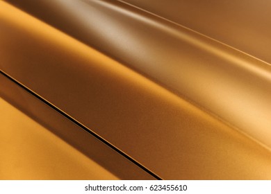 Oberfläche der Bronze-Sport-Limousinenhaube, Teil der Fahrzeugkarosserie, Farbverlauf-Muster, selektiver Fokus