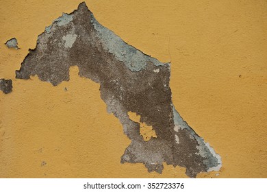 Surface cement wall paint peeling off.
 - Shutterstock ID 352723376