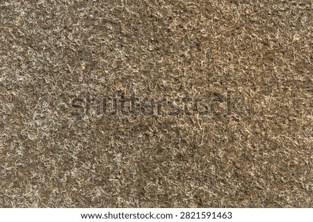 The surface displays a mix of light and dark fibers interwoven creating a unique texture. Natural materials are present contributing to the overall pattern.