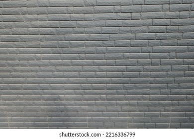 Surface Of Dusty Black Painted Brick Veneer Wall