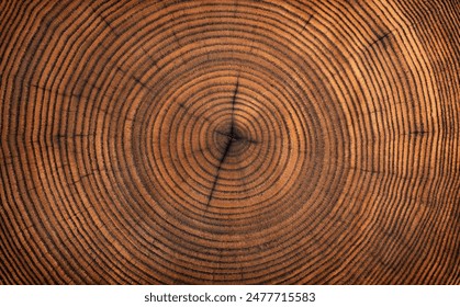 surface a felled tree trunk background, wood texture of annual rings and cracks. - Powered by Shutterstock